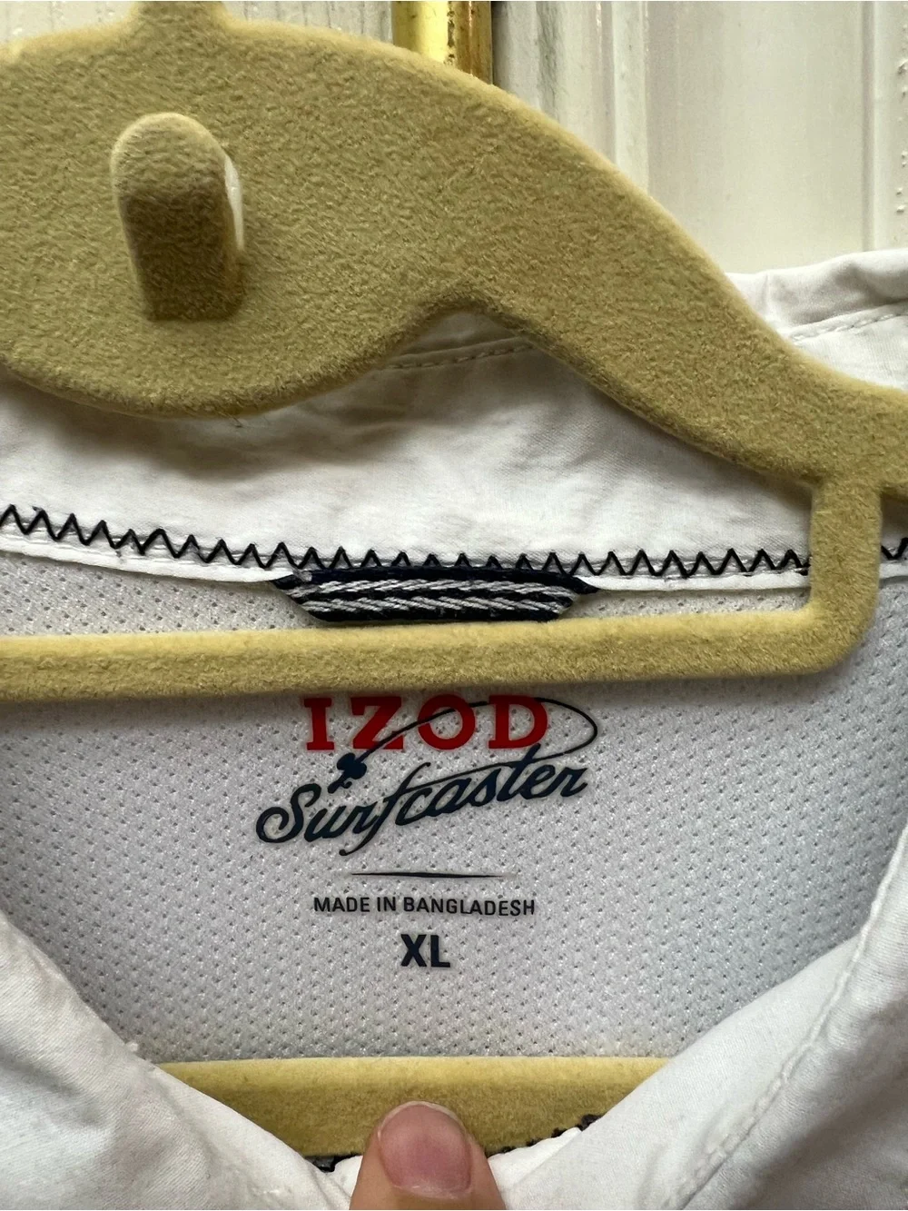 Izod White Surfcaster Polo-Style Short Sleeve Shirt